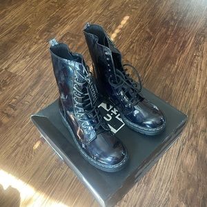 TUK Black Prism Lace-up Boots (NWT)